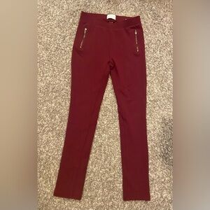 Children’s Place Maroon Leggings with Zippered Pockets | Valentine’s Day